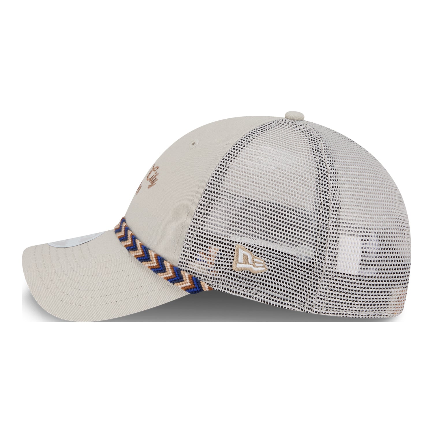 LADIES OKC THUNDER NEW ERA 920 FISHTAIL MESHBACK HAT - Left Side View