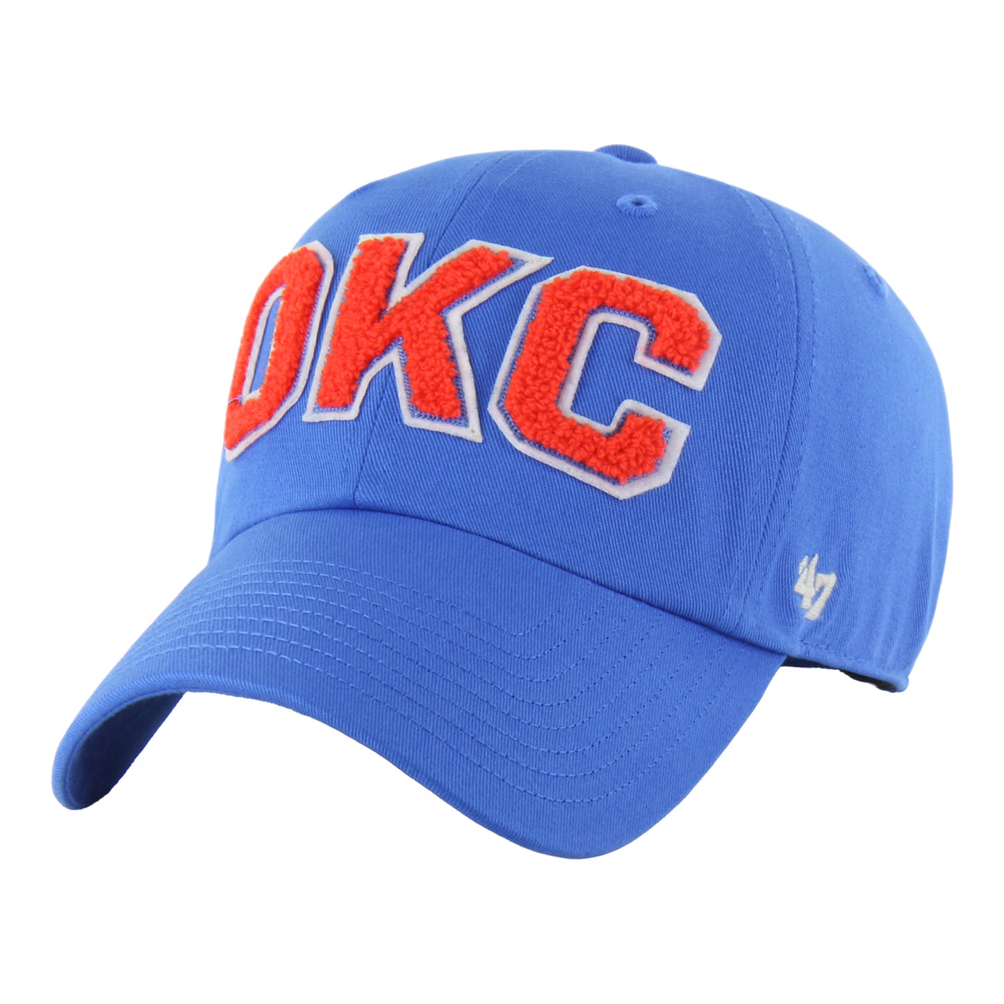 OKC THUNDER 47 BRAND CHENILLE CLEAN UP HAT - Front Left View