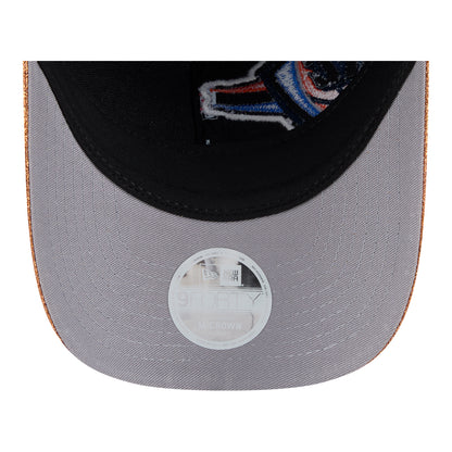 Ladies OKC Thunder New Era 9Forty M-Crown Offset Glitter Snap Hat in Blue - Underbrim View