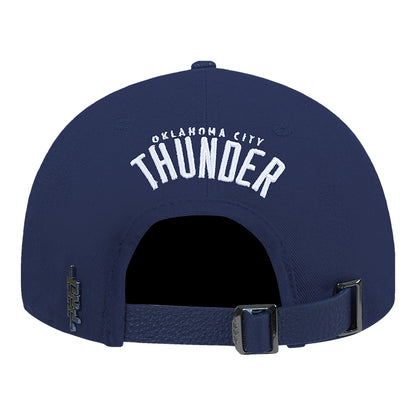 LADIES OKC THUNDER PRO STANDARD CITY LIGHTS SEQUIN HAT in Blue - Back View