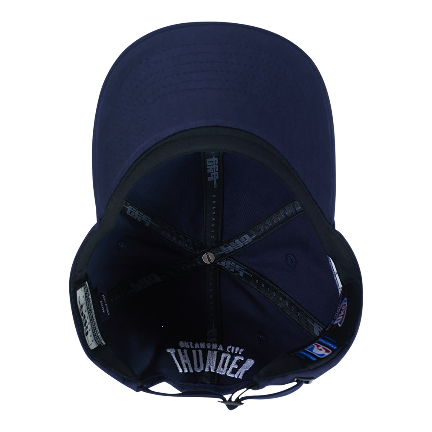 LADIES OKC THUNDER PRO STANDARD CITY LIGHTS SEQUIN HAT in Blue - Interior View