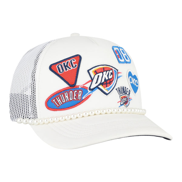 Ladies OKC Thunder 47 Brand Rally Hitch Hat in White - Front Rght View