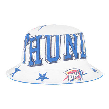 Ladies OKC Thunder 47 Brand Energize Bucket Hat in White - Side View