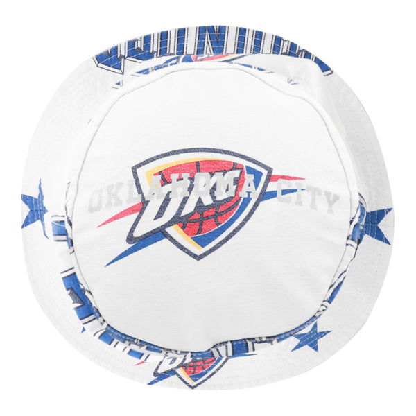 Ladies OKC Thunder 47 Brand Energize Bucket Hat in White - Top View