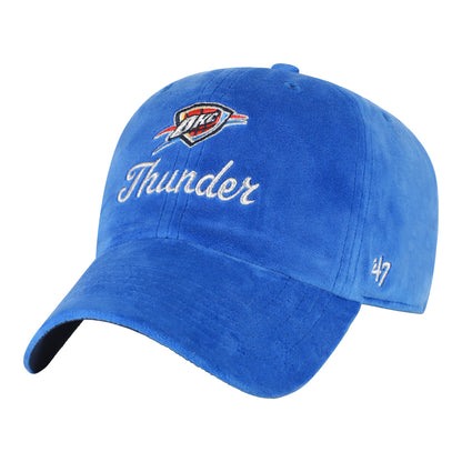 Ladies OKC Thunder 47 Brand Mirco Spirited Clean Up Hat in Blue - Front Left View