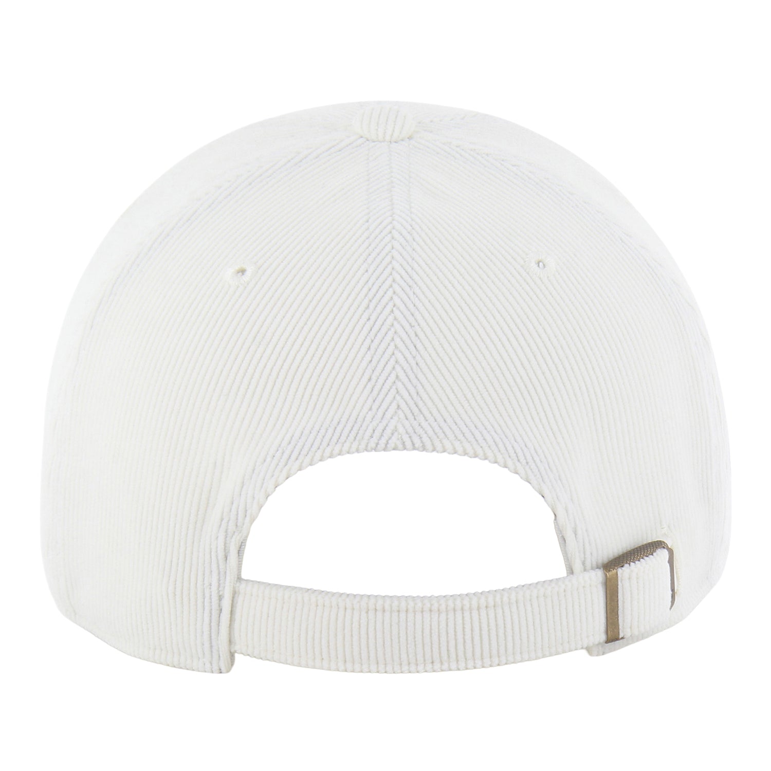 Ladies OKC Thunder 47 Brand Micro Wordmark Corduroy Clean Up Hat in White - Back View