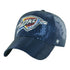 Ladies OKC Thunder 47 Brand Primary Sequin Clean Up Hat in Blue - Front Left View