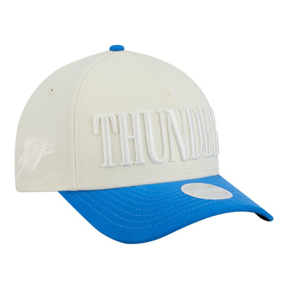 OKC Thunder New Era 9Forty A-Frame Two-Tone Tonal Snap Hat - Front left view - Front Right view