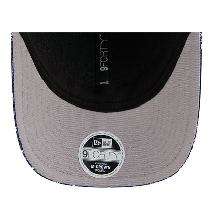 Women's OKC Thunder New Era 9Forty M-Crown Sequin Script Hat in blue - underbrim view 