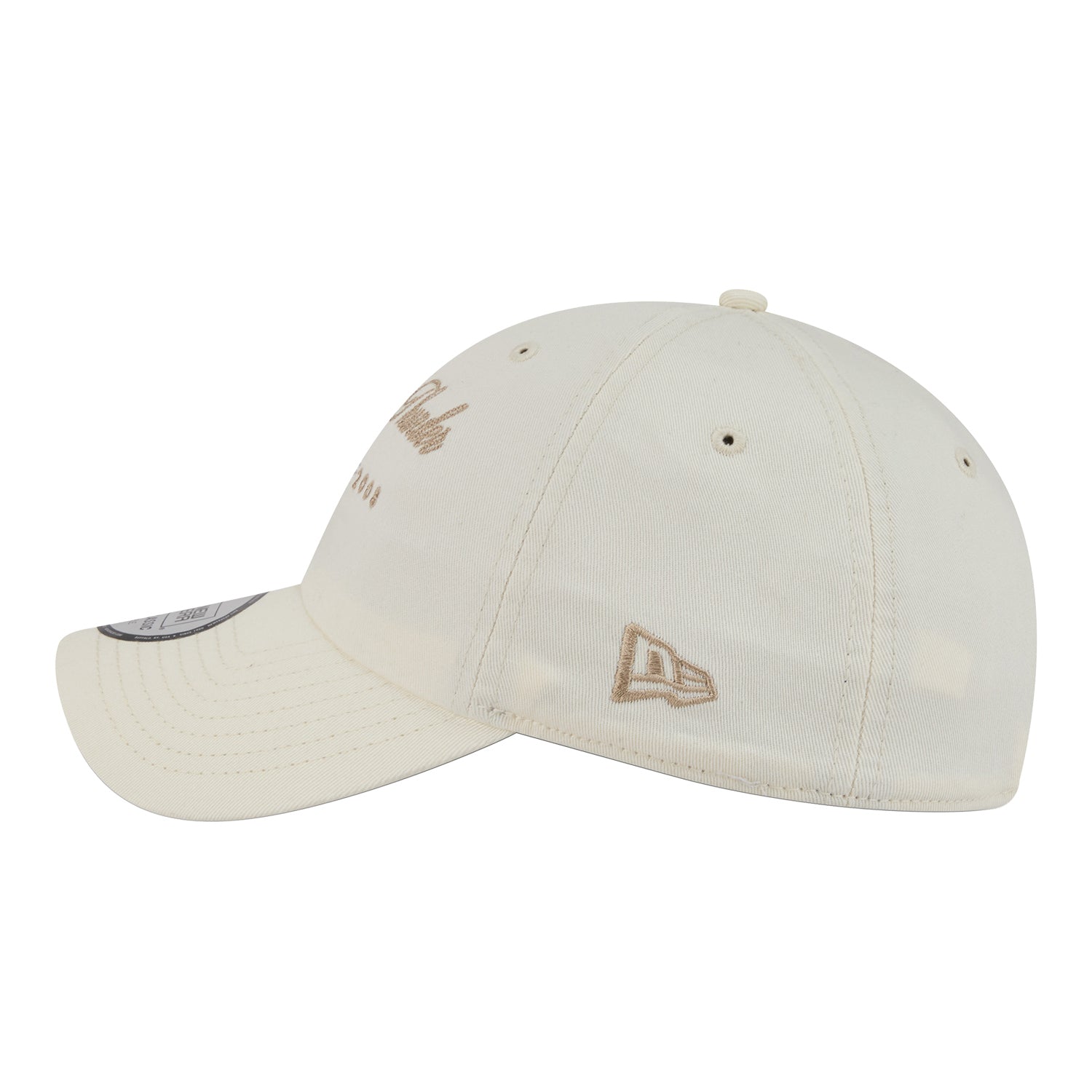 Women's OKC Thunder New Era Casual Classic Script Hat in White - left side view