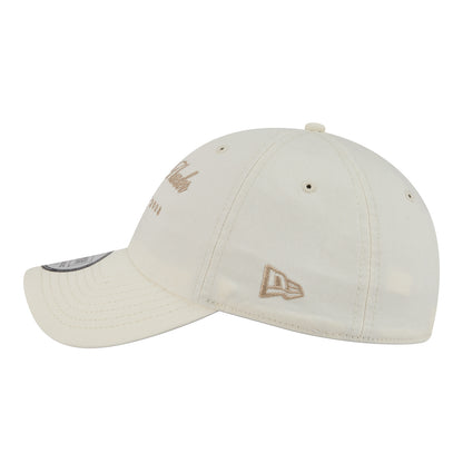 Women's OKC Thunder New Era Casual Classic Script Hat in White - left side view