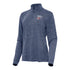 Women's Oklahoma City Thunder Antigua Mentor Quarter Zip Pullover in Blue - Front View
