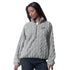 Ladies Oklahoma City Thunder Champ Cable Knit Sherpa 1/2 Zip  Pullover in grey - Front View