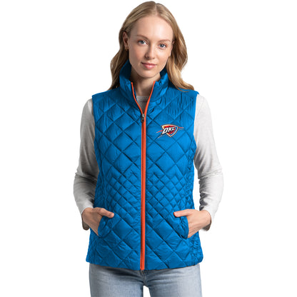 Women's OKC Thunder GIII Punt Vest in blue - front view