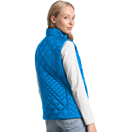 Women's OKC Thunder GIII Punt Vest in blue - back view