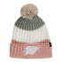 OKC THUNDER DIANA CUFF KNIT HAT IN GREY. PINK & WHITE - FRONT VIEW