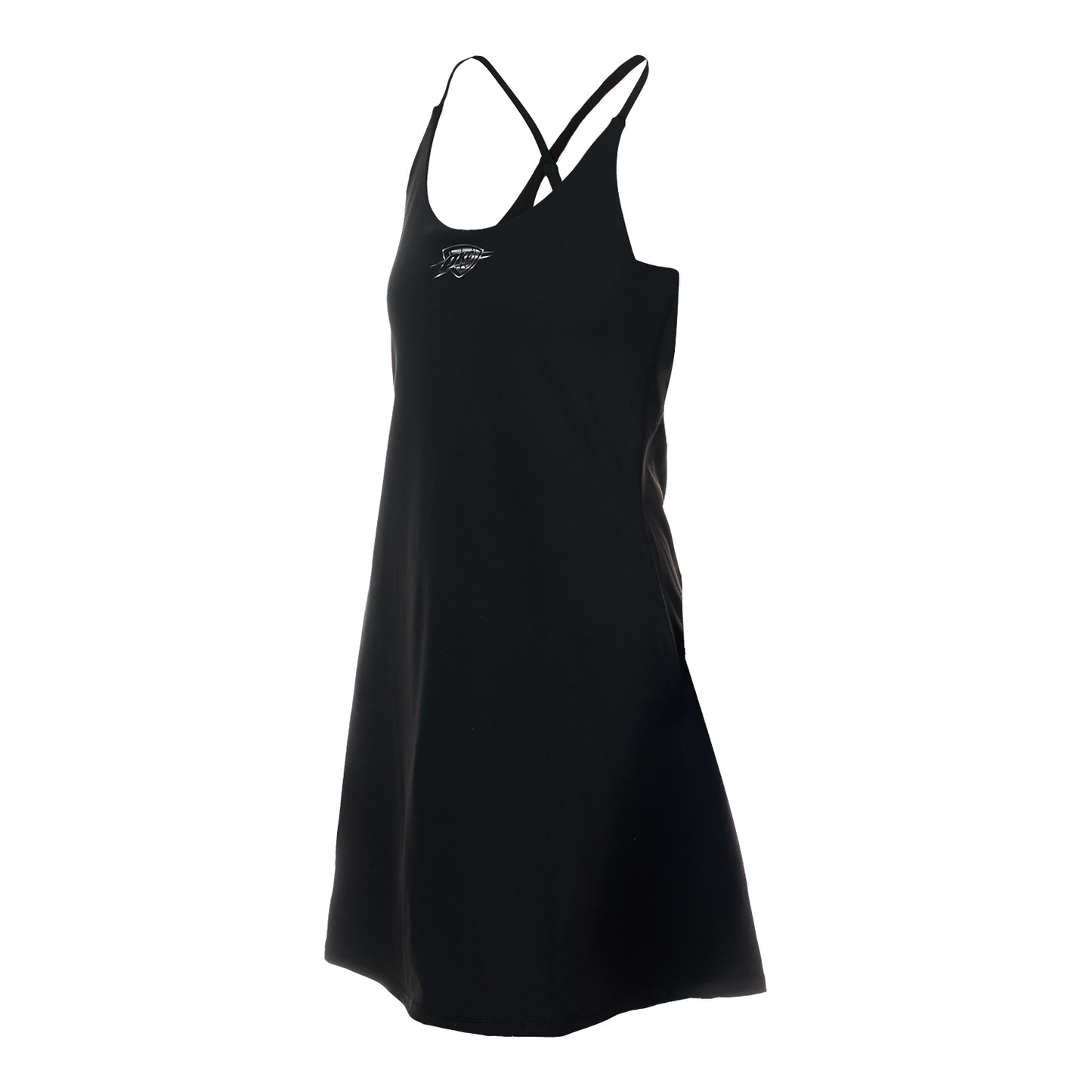 Ladies OKC Thunder New Era Logo Tennis Dress in black - Front View
