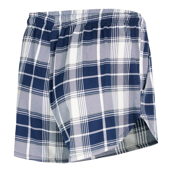 Ladies Oklahoma City Thunder Concepts Sport Ashford Plaid Navy Shorts - Back View