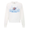 LADIES OKLAHOMA CITY THUNDER SPORTIQE ASHLYN CITYSCAPE CREW FLEECE - Front View