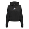 Ladies Oklahoma City Thunder Pro Standard Classic Hooded Crop Sweatshirt - Front View