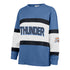 Ladies Oklahoma City Thunder Breezeway Archive Crew Neck Sweatshirt in Blue - Front View