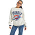 Ladies Oklahoma City Thunder Terez Logo Knit Sweater in White - Front View