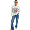 Ladies Oklahoma City Thunder Terez Logo Knit Sweater in White - Front View