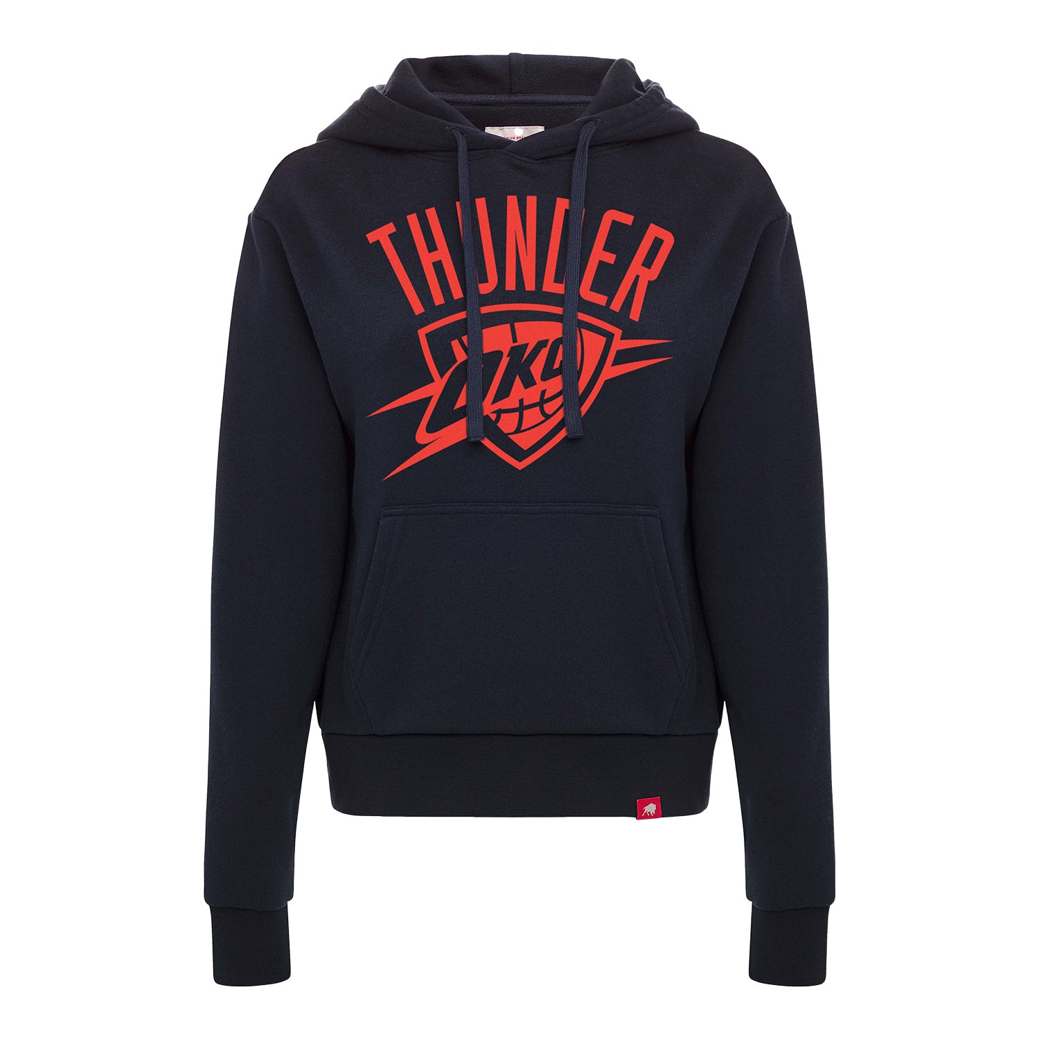 LADIES OKLAHOMA CITY THUNDER SPORTIQE AVA GLOBAL PUFF HOODED SWEATSHIRT - Front View