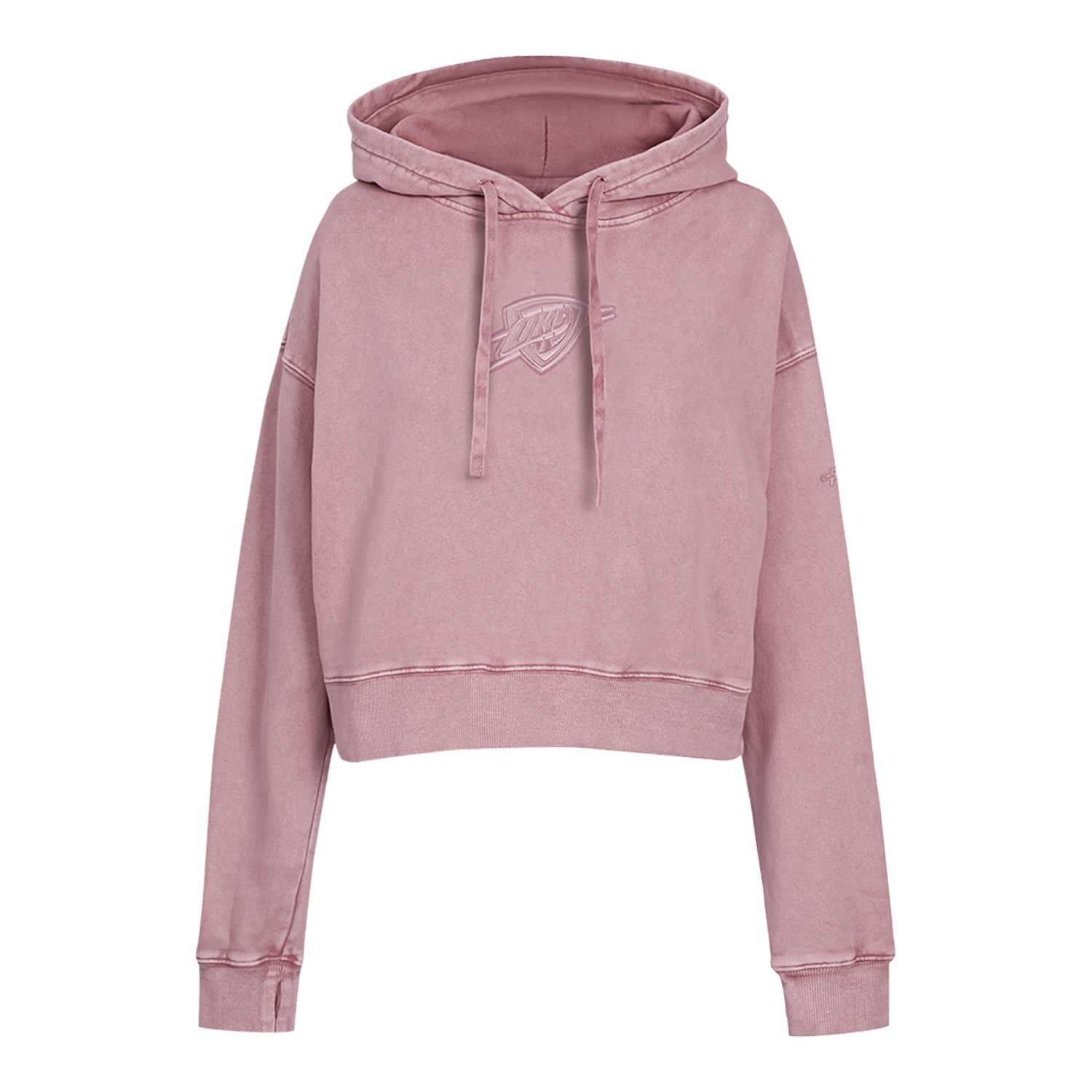 Ladies Oklahoma City Thunder Enzyme Washed Sweatshirt in Pink - Front View