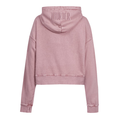 Ladies Oklahoma City Thunder Enzyme Washed Sweatshirt in Pink - Back View