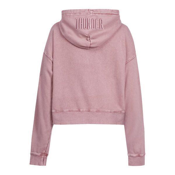 Ladies Oklahoma City Thunder Enzyme Washed Sweatshirt in Pink - Back View