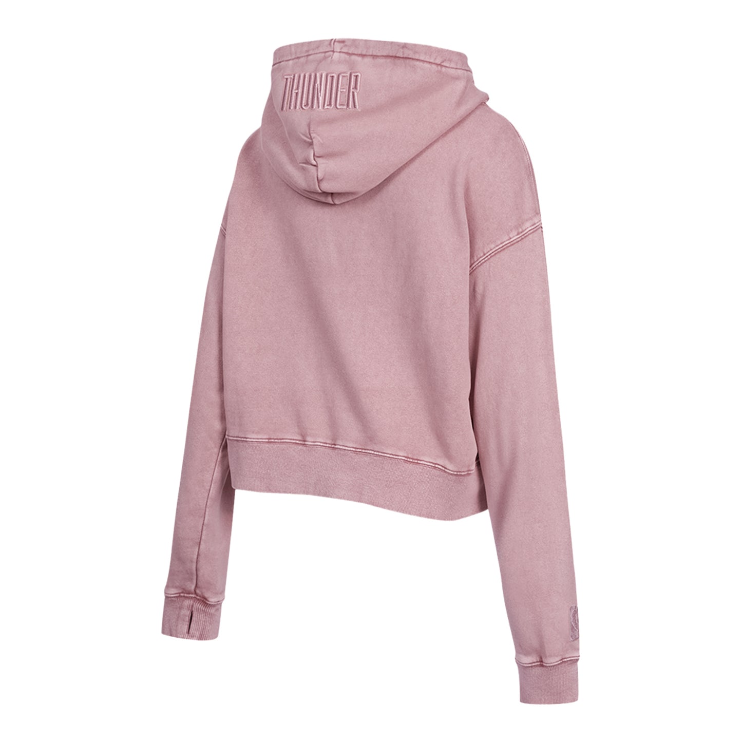 Ladies Oklahoma City Thunder Enzyme Washed Sweatshirt in Pink - Back Right View