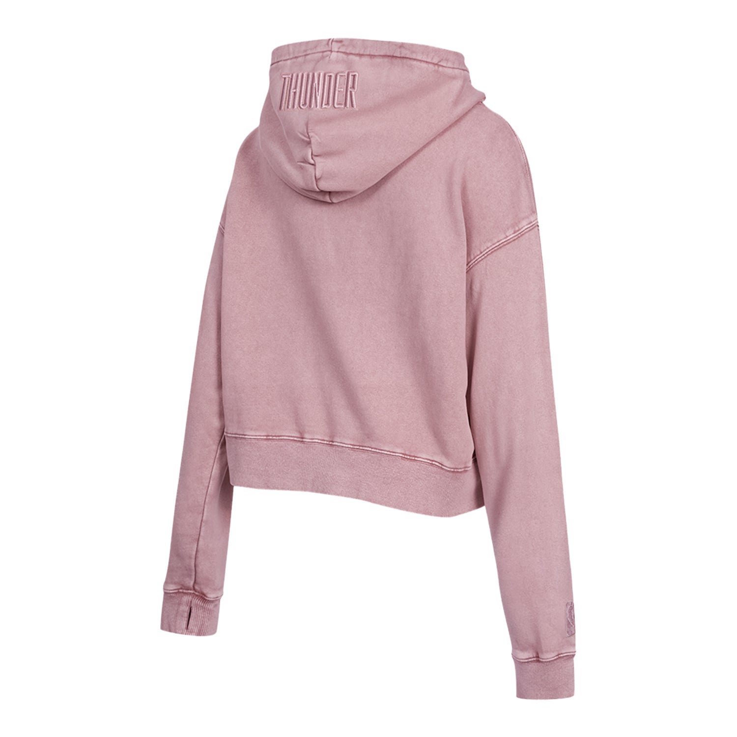 Ladies Oklahoma City Thunder Enzyme Washed Sweatshirt in Pink - Back Right View