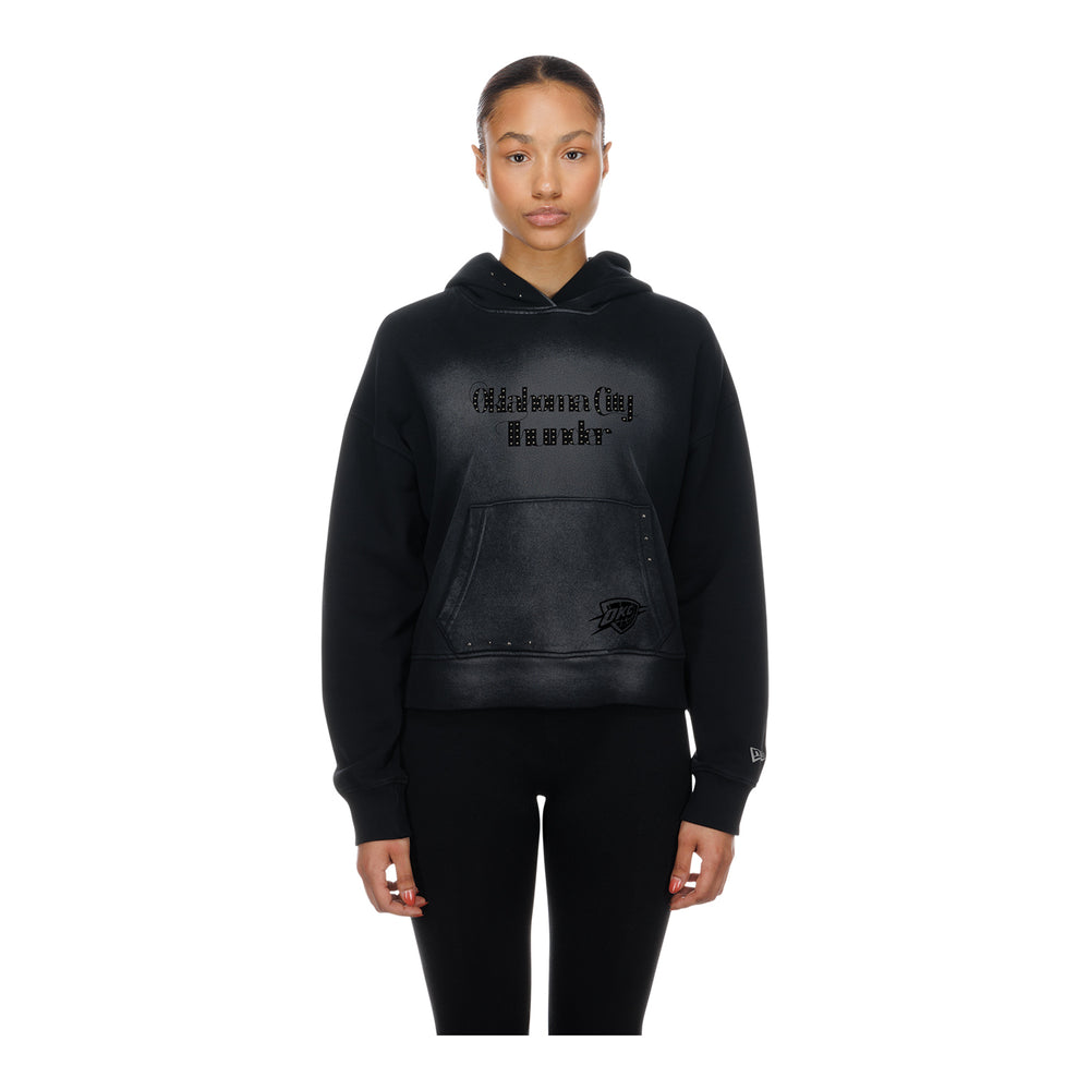 Ladies OKC Thunder New Era Boxy Mineral Wash Sweatshirt