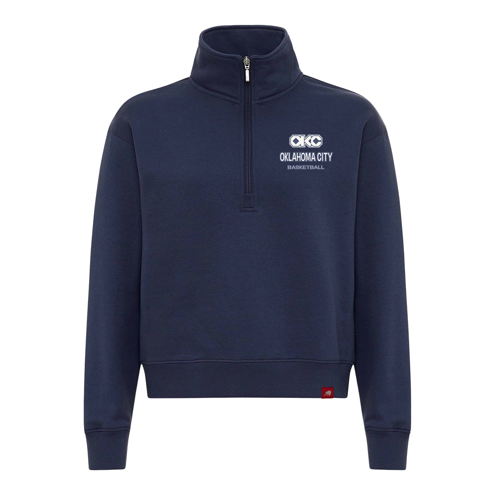 Ladies Oklahoma City Thunder Sportiqe Marant Rowan Quarter Zip Sweatshirt