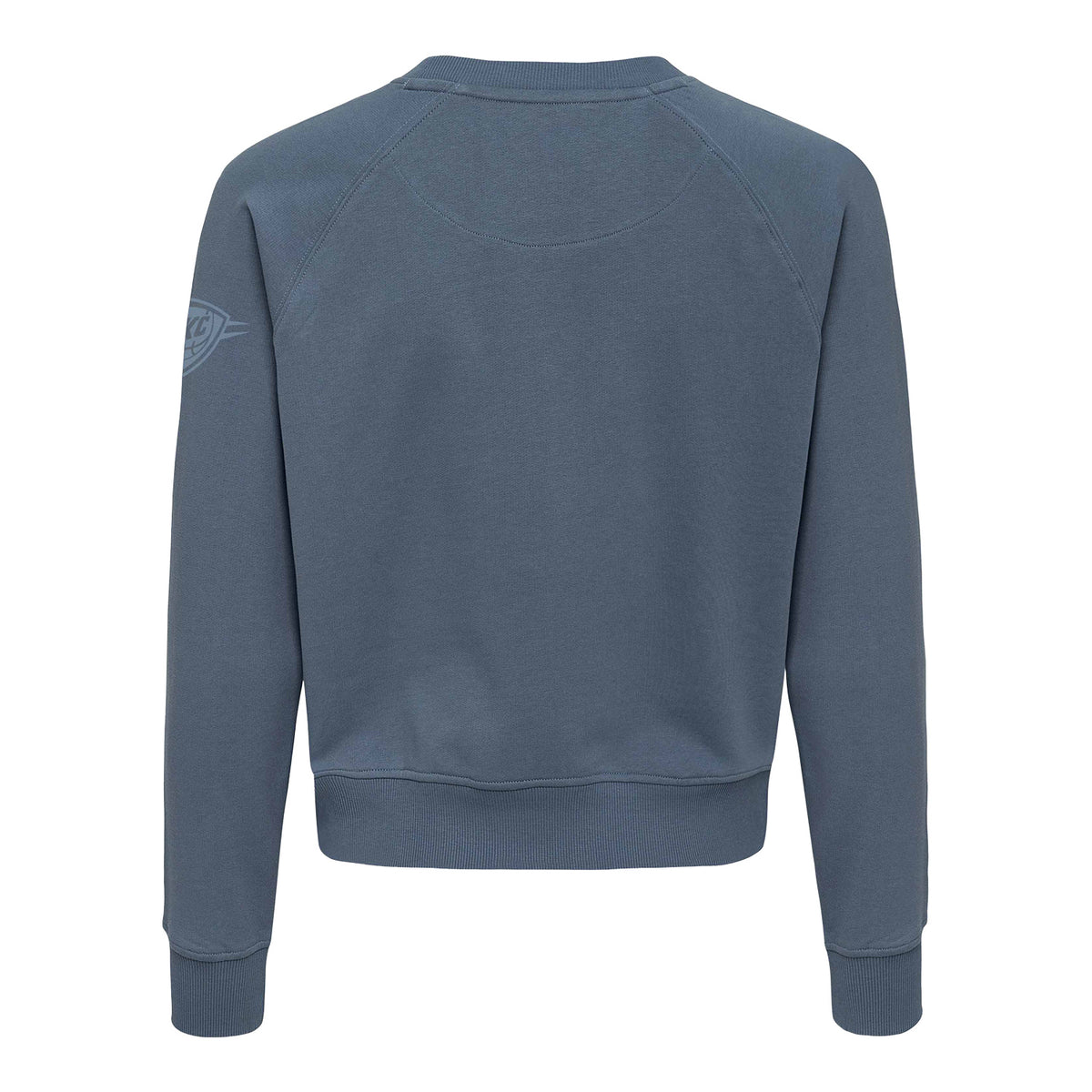 Women's OKC Thunder Sportiqe Ashlyn Luka Crewneck in Blue - Back View