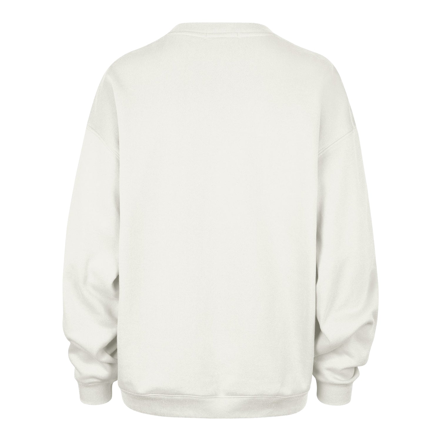 Ladies OKC Thunder 47 Brand Oversized Arch Cloud Crewneck in White - Back view