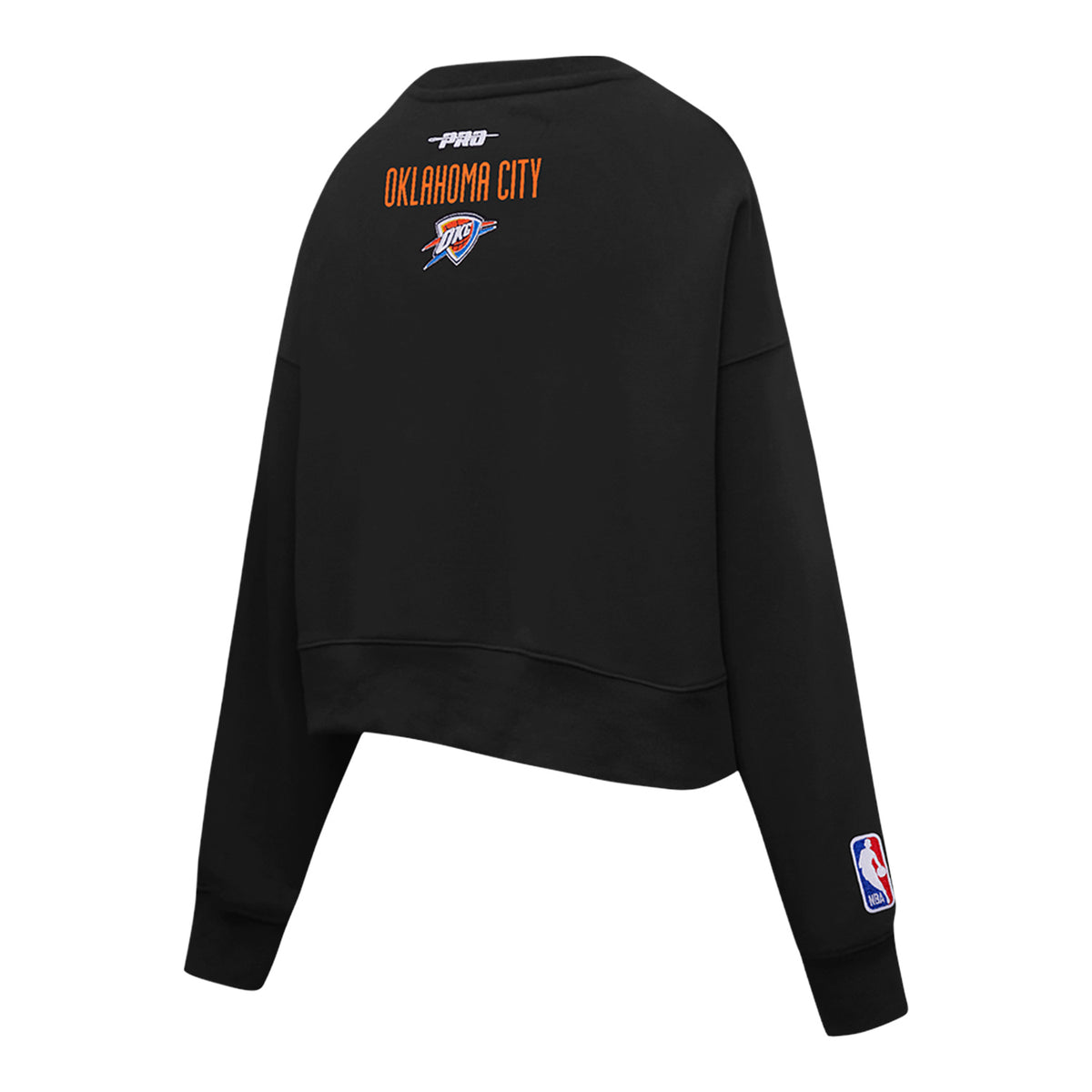 Women's OKC Thunder Pro Standard Showtime Sequin Crewneck - Back View