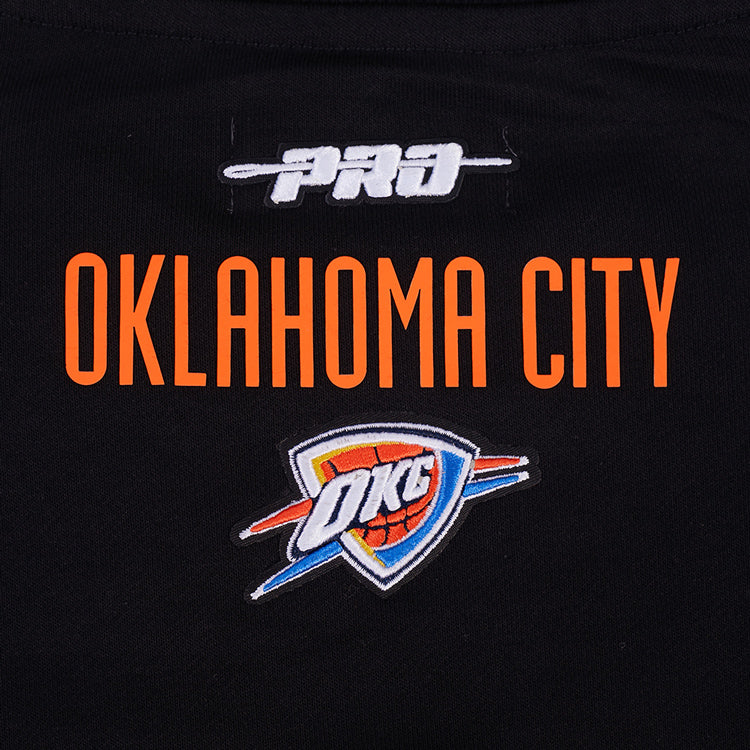 Women's OKC Thunder Pro Standard Showtime Sequin Crewneck - Back View