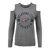 LADIES OKLAHOMA CITY THUNDER 47 BRAND SHOULDER FADE-OUT LONG SLEEVE T-SHIRT
