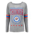 OKC THUNDER LADIES OLYMPUS HEATHERED TEE IN GREY - FRONT VIEW