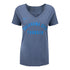 OKC THUNDER LADIES NIKE TRI-BLEND T-SHIRT IN BLUE - FRONT VIEW