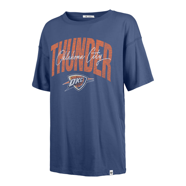 Ladies Oklahoma City Thunder 47 Brand Muse Sadie Blue T-Shirt In Blue - Front View