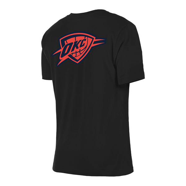 Ladies Oklahoma City Thunder New Era Neon T-Shirt - Back View