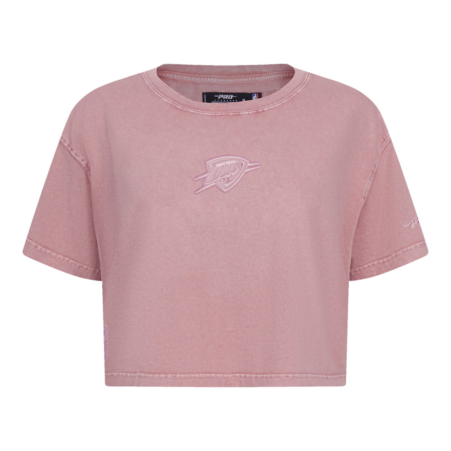 Ladies Oklahoma City Thunder Enzyme Washed T-Shirt in Pink - Front View