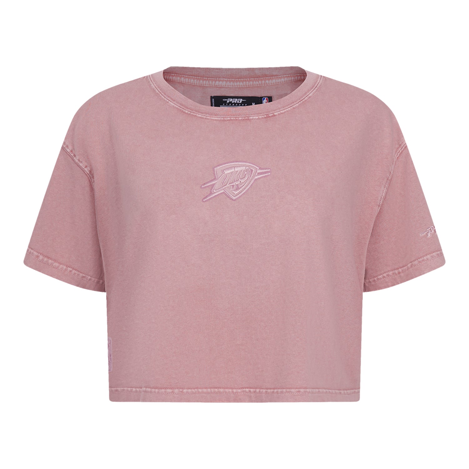 Ladies Oklahoma City Thunder Enzyme Washed T-Shirt in Pink - Front View