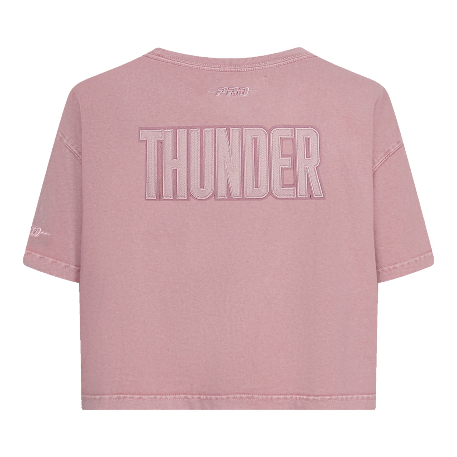 Ladies Oklahoma City Thunder Enzyme Washed T-Shirt in Pink - Back View