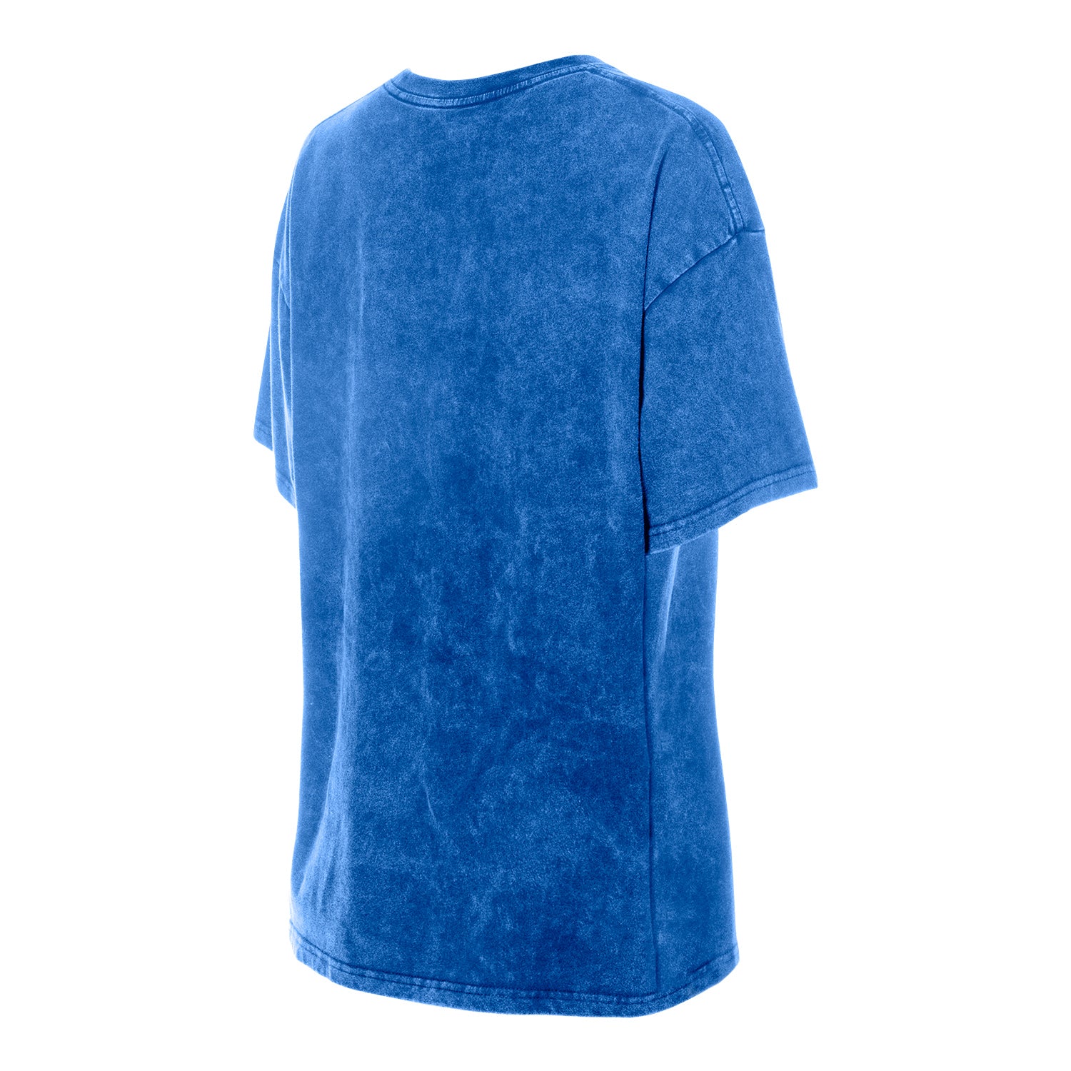 Ladies OKC Thunder New Era Oversized Mineral Wash T-Shirt in Blue - Back View