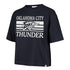 Women's Oklahoma City Thunder Go Team Boxy T-Shirt in Black - Front View