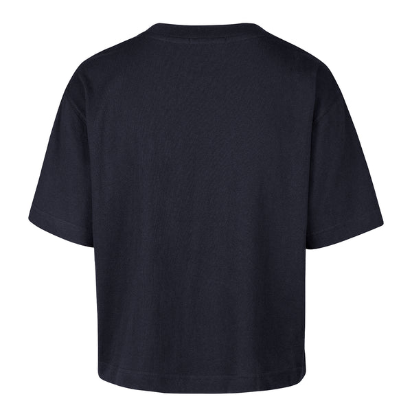 Ladies OKC Thunder 47 Brand Micro Logo Crop T-Shirt